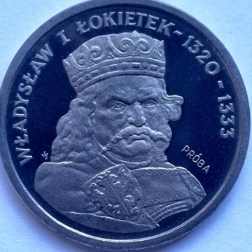 200 zł Władysław Łokietek 1986 r, próba , mennicza