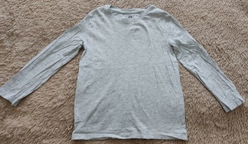 H&M Basic Szara bluzka, r. 110-116