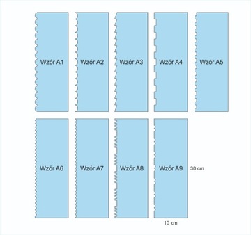 Skrobka 1 brzeg WZORY 30 cm do tynkowania tortu 