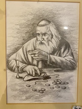 Portret Żyda w ołówku