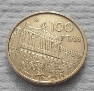 Hiszpania 100 peset 1996 Biblioteka Narodowa