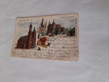 kraków - kartka XIX w wysłana w 1900
