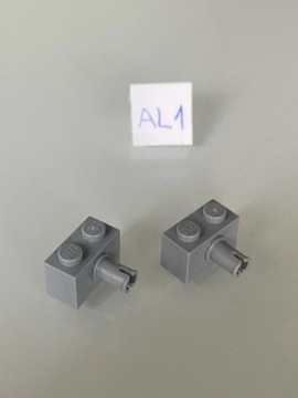 Lego klocek 2x z osią pinem jasny szary LBG