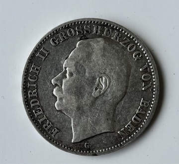 Moneta 3marki 1908, drei mark 1908