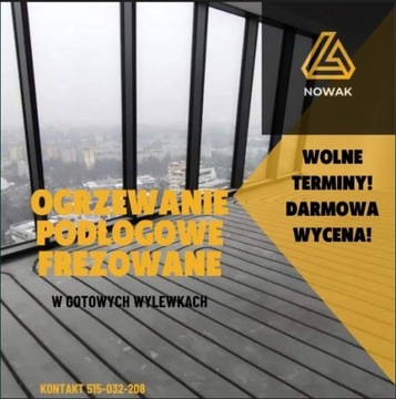 Frezowanie pod ogrzewanie podłogowe