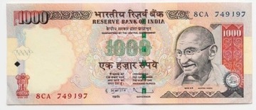 Banknot 1000 Rupii - Indie 2009 P.100