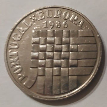 Moneta Portugalia 25 Escudo 1986 r.