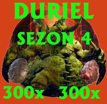 Diablo 4 Sezon 4 Duriel Uber SET 300x Shard Agony Egg