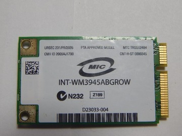 Wi-fi miniPCIe Intel PRO/Wireless WM3945ABG ROW