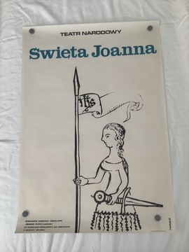 Stary oryginalny plakat, polska szkoła plakatu PRL
