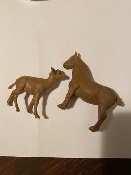 Zabawki z PRL zwierzęta koń sarna 