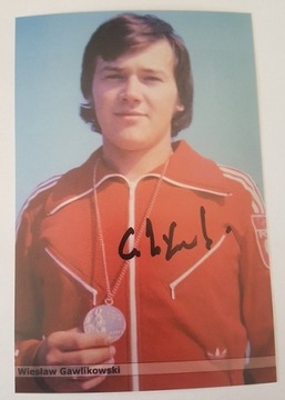 Wiesław GAWLIKOWSKI autograf brąz Montreal 1976