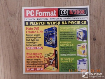 CD z czasopisma PC FORMAT 8/2008 5 pełnych wersji!