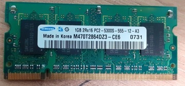 Pamieć ram DDR2 Samsung 1GB 2Rx16 PC2-5300S