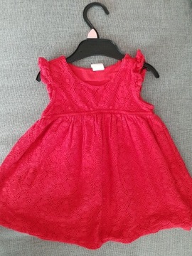 Czerwona sukienka H&M rozm. 74