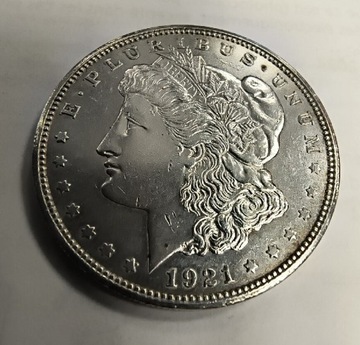 1 dollar Morgan 1921 D  srebro oryginał