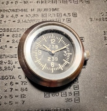 Zegar lotniczy samolot fotokarabin. SPRAWNY