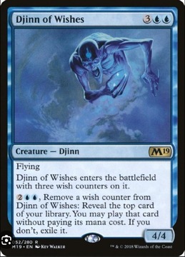 Djinn of Wishes MTG/M19