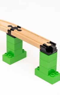 Adapter 3 sztuki klocków lego duplo tor drewniany