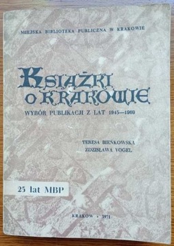 Książki o Krakowie - T. Bieńkowska 1971