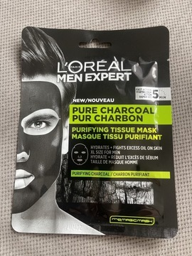 L'Oreal Paris Men Expert Maska do twarzy w płachcie mężczyzn Pure Charcoal