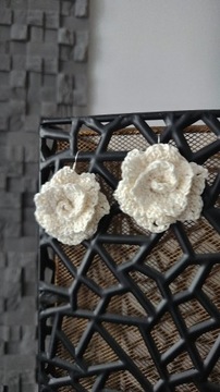 Kolczyki Białe róże