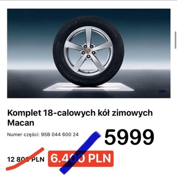 Komplet kół zimowych PORSCHE MACAN oryginalne