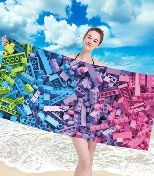 Ręcznik Plażowy Kąpielowy 100 x 180 z Mikrofibry Szybkoschnący H8