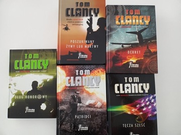 Książki Tom Clancy 5szt. twarda oprawa