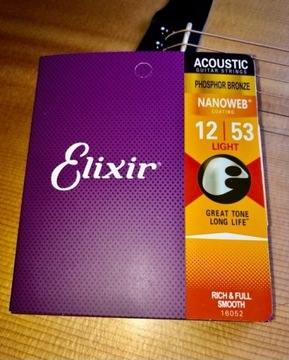 Struny Elixir Phosphor Bronze Nanoweb 12/53