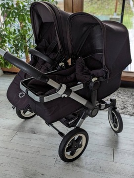 bugaboo donkey twin czarny wózek dla bliźniaków