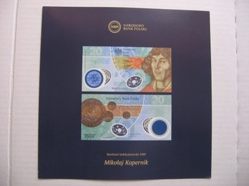 folder do banknotu 20 zł Mikołaj Kopernik j.pol