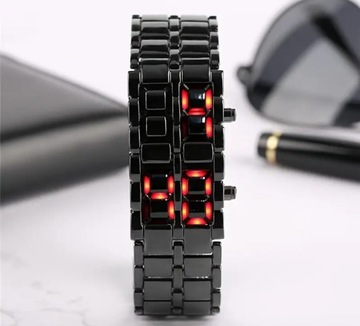 Zegarek LED czarny
