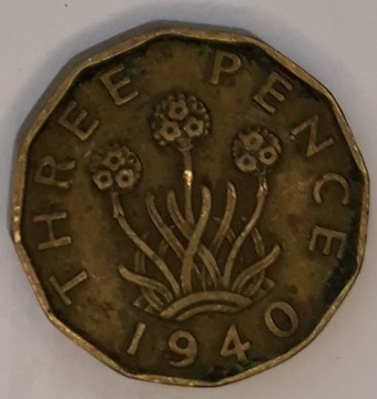 Wielka Brytania 3 pensy, 1940