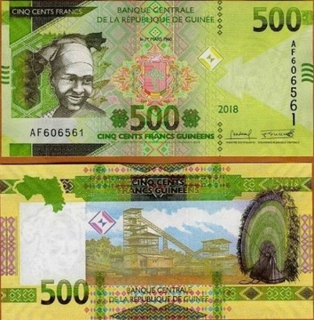 GWINEA 500 FRANCS 2018 UNC