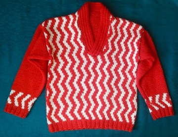 Sweterek chłopięcy - 3 latka, ręcznie robiony.