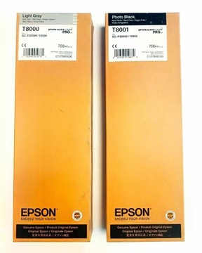 Tusz EPSON T8000 LIGHT GRAY i T8001 PHOTO BLACK