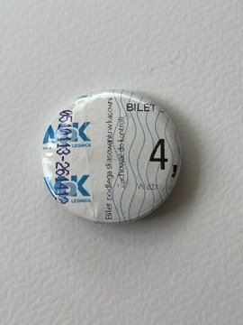 Button przypinka handmade bilet autobusowy unikat 