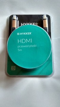 Kabel HDMI płaski 1.4 High Speed (5m.) + HDMI 2.0