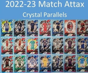 KOMPLET 327 KART BLUE CRYSTAL MATCH ATTAX 2022/23