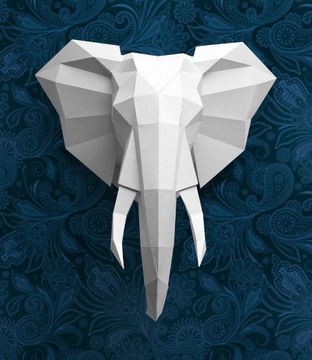 Figura Dekoracyjna Głowa Słonia do Klejenia