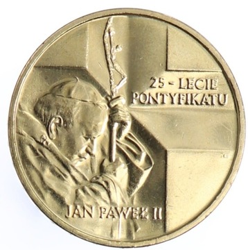 2 zł Jan Paweł II 25-lecie pontyfikatu 2003