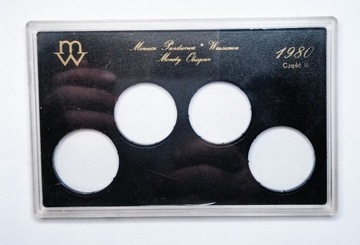 zestaw rocznikowy monet PRL 1980 puste pudełko