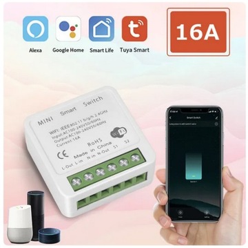 Inteligentny przełącznik 16A WiFi TUYA SmartLife