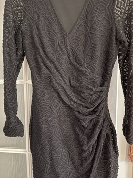 Sukienka Orsay czarna ze srebrną nitką
