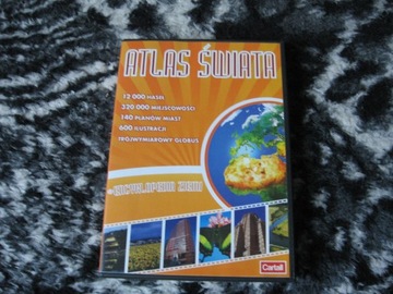 Atlas świata na DVD- stan bdobry