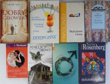 Zestaw 8 książek literatura obyczajowa romans