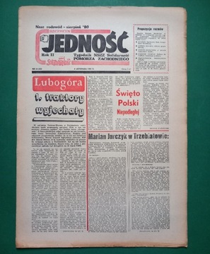 Tygodnik JEDNOŚĆ Szczecin nr 44 z 6 XI 1981 