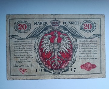 20 marek  polskich 1916 R, "JENERAŁ"