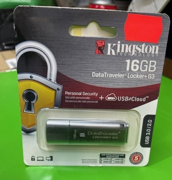 Pendrive KINGSTON DATATRAVEL LOCKER+G3 16GB